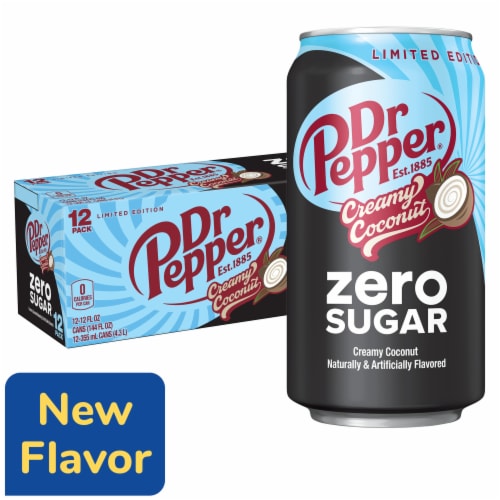 Dr Pepper Creamy Coconut Zero Sugar Soda - Lite Flavor